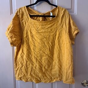 DownEast Mustard Yellow Blouse